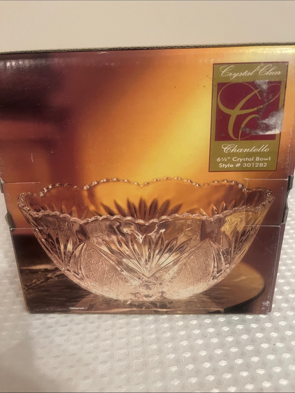Chantelle Clear Crystal Decorative Bowl - Clear